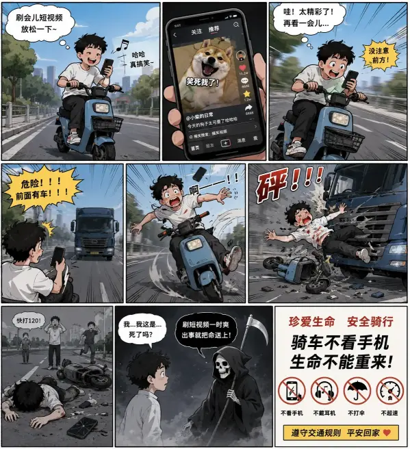 抖音骑行,生命要停